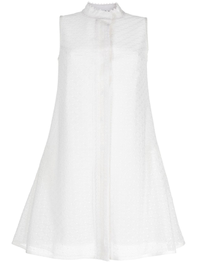 Shop Shiatzy Chen Lace Concealed-front Vest In White