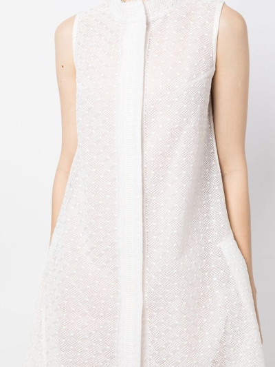 Shop Shiatzy Chen Lace Concealed-front Vest In White