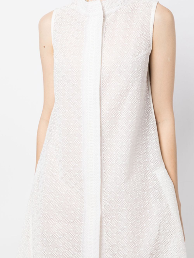 Shiatzy Chen Lace Concealed-front Vest In White