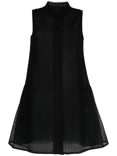 Shop Shiatzy Chen Lace Concealed-front Vest In Black