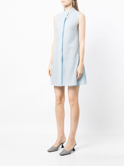 Shiatzy Chen Lace Concealed-front Vest In Blue