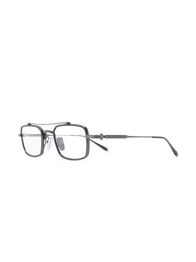Akoni Rectangle-frame Glasses In Grey