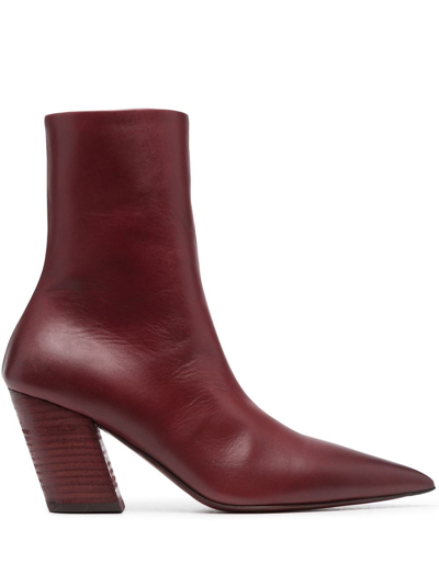 Shop Marsèll Pointed-toe 75mm Heeled Boots In Red