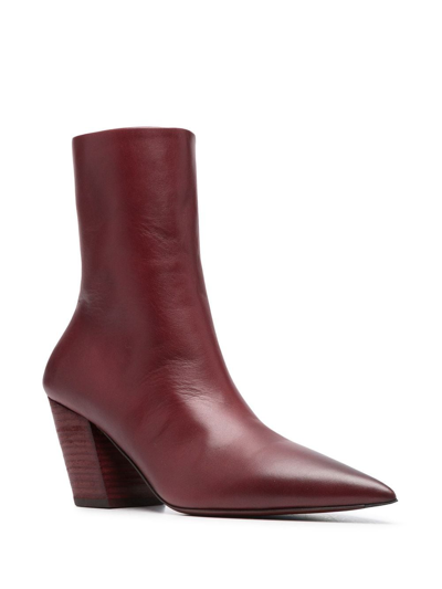 Shop Marsèll Pointed-toe 75mm Heeled Boots In Red