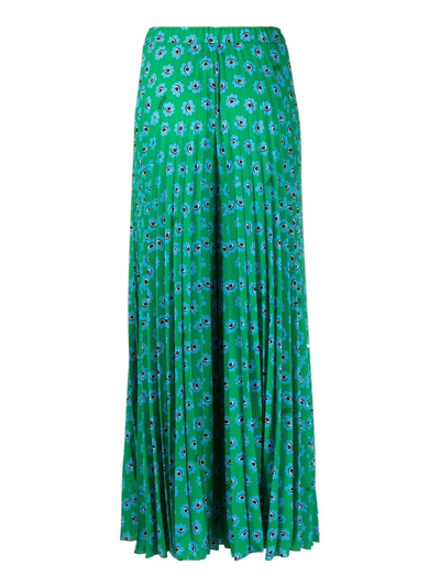 Alessandro Enriquez Graphic-print Pleated Trousers In Grün