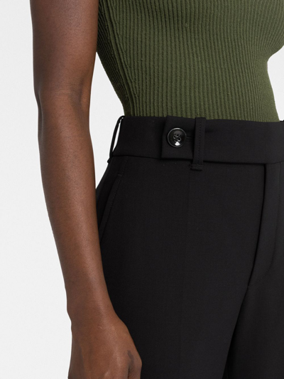 Shop Chloé High-waisted Flared Trousers In Black