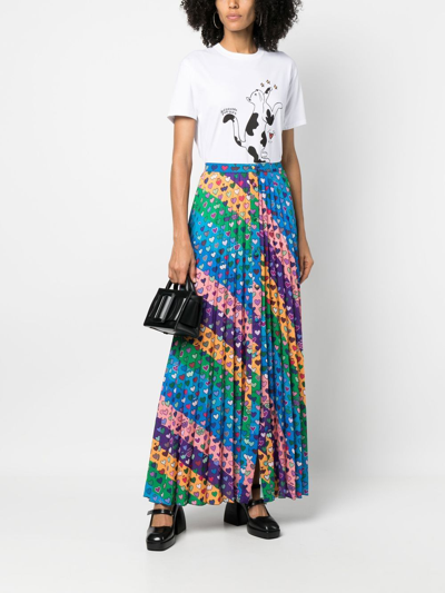 Shop Alessandro Enriquez Pleated Mid-length Skirt In Blau