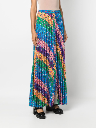 Alessandro Enriquez Pleated Mid-length Skirt In Blau