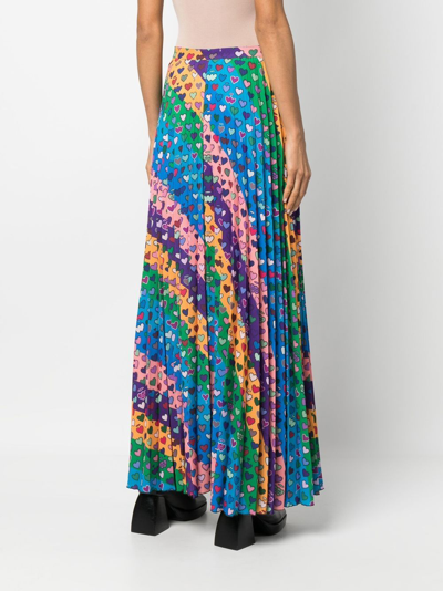 Shop Alessandro Enriquez Pleated Mid-length Skirt In Blau