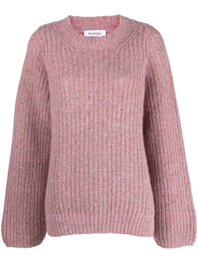Shop Rodebjer Ribbed-knit Jumper In Rosa