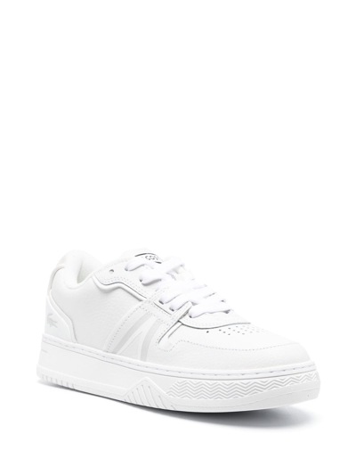 Shop Lacoste Logo-print Lace-up Sneakers In Weiss
