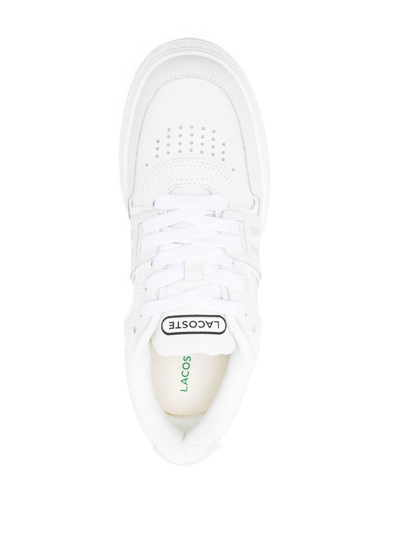 Shop Lacoste Logo-print Lace-up Sneakers In Weiss