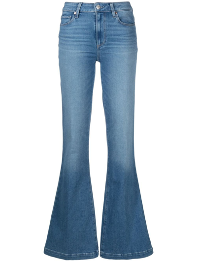Shop Paige Faded Bootcut Jeans In Blue