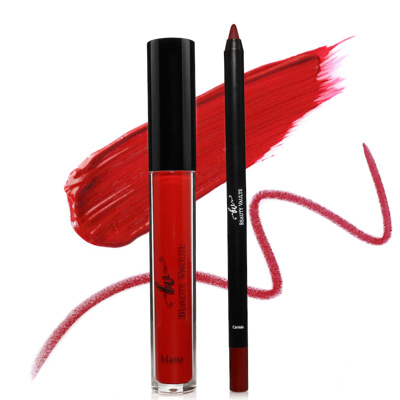 Shop Beauty_vaulte Erupt Lip Set In Red