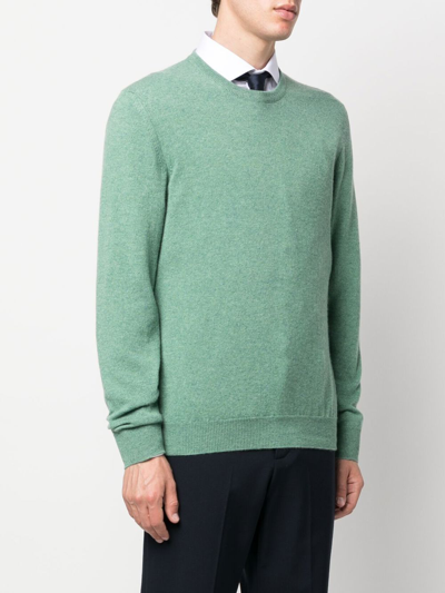 Shop Fedeli Fine Knit Cashmere Jumper In Green