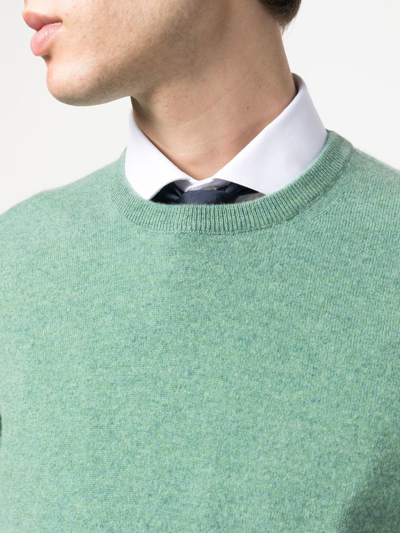 Fedeli Fine Knit Cashmere Jumper In Green