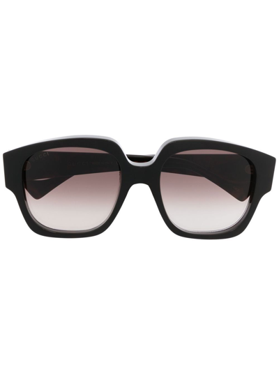 Shop Gucci Oversized Square-frame Sunglasses In Schwarz