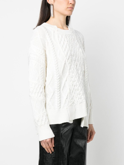 Monse Cable-knit Jumper In Schwarz