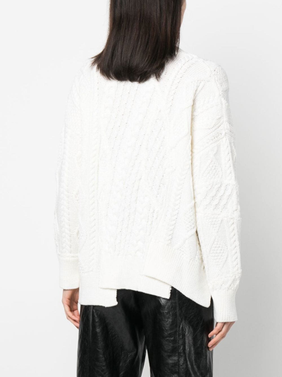 Monse Cable-knit Jumper In Schwarz