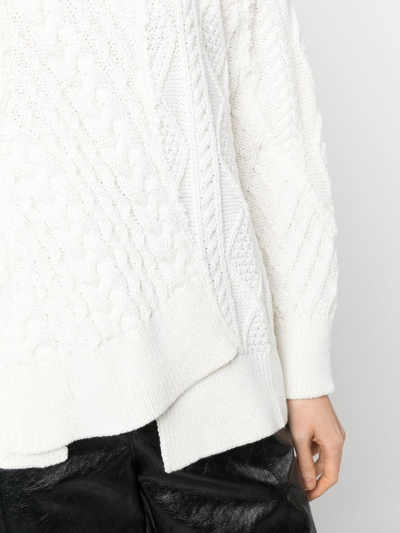 Monse Cable-knit Jumper In Schwarz