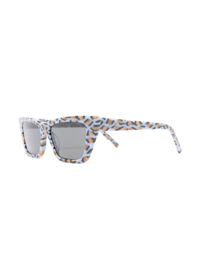 Saint Laurent Mica Cat-eye Sunglasses In Blau