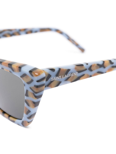 Saint Laurent Mica Cat-eye Sunglasses In Blau