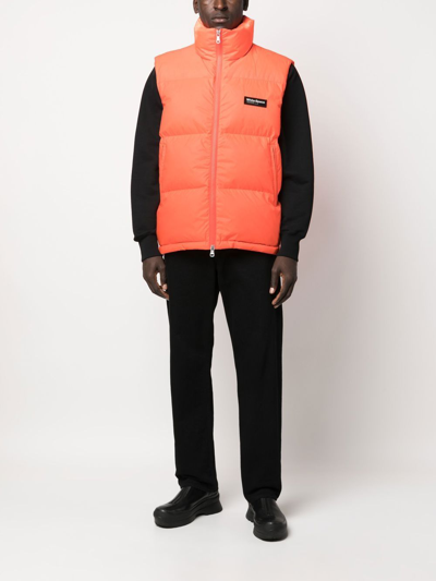 Shop Whitespace Scott Padded Gilet In Orange