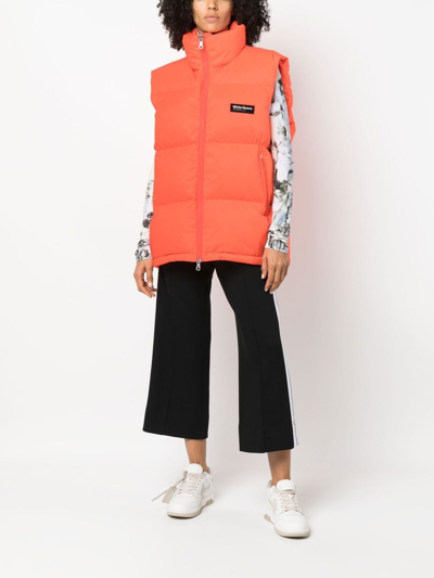 Shop Whitespace Scott Padded Gilet In Orange