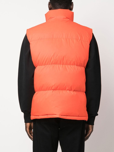 Shop Whitespace Scott Padded Gilet In Orange