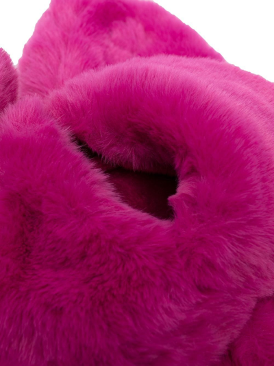 Shop Apparis Faux-fur Mittens In Rosa