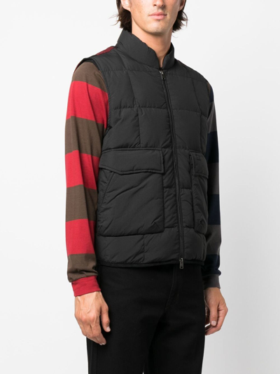 Shop Woolrich Feather-down Quilted Vest In Black