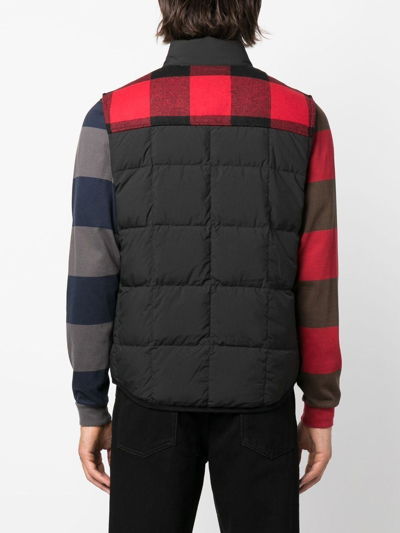 Shop Woolrich Feather-down Quilted Vest In Black