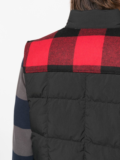 Shop Woolrich Feather-down Quilted Vest In Black