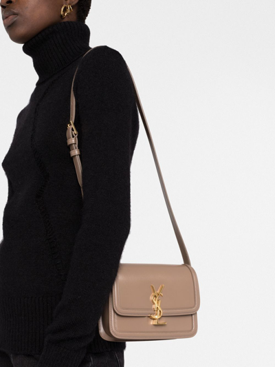 Saint Laurent Small Solferino Crossbody Bag In Braun
