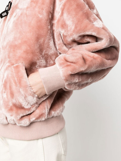Shop Ugg Laken Faux-fur Jacket In Rosa