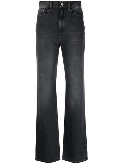 Shop Wandler High-waist Straight-leg Jeans In Grau