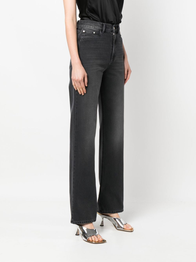 Shop Wandler High-waist Straight-leg Jeans In Grau