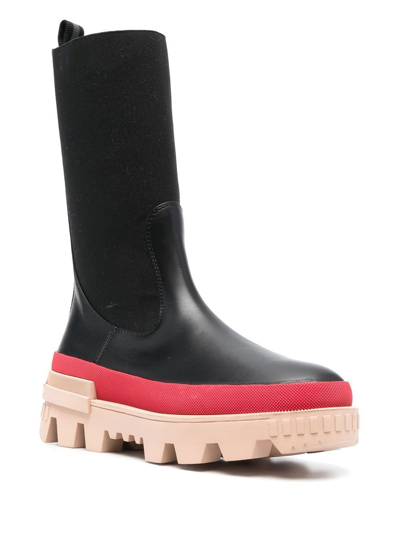Moncler Chelsea Boots Chelsea High Calfskin In Black