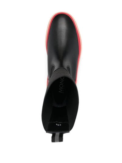 Moncler Chelsea Boots Chelsea High Calfskin In Black