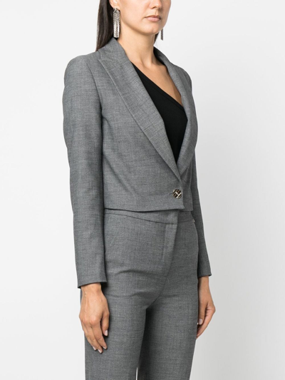 Shop Liu •jo Single-breasted Blazer In Grau