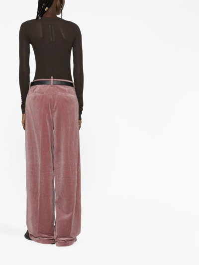 Dsquared2 Pink Blush Pink Wide Leg Trousers In Rosa