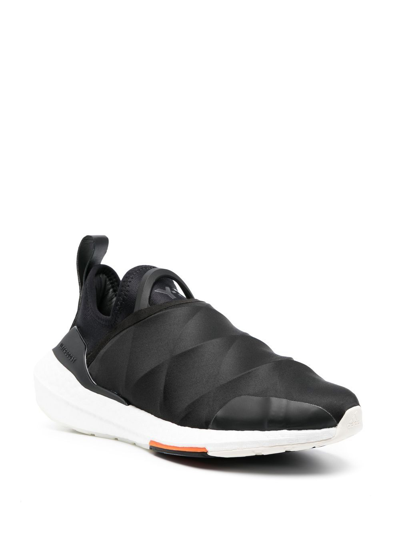 Y-3 Ultraboost 22 Leather-trimmed Primeknit Sneakers In Black
