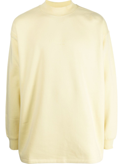 Shop Essentials Crew-neck Long-sleeve Sweatshirt In Gelb