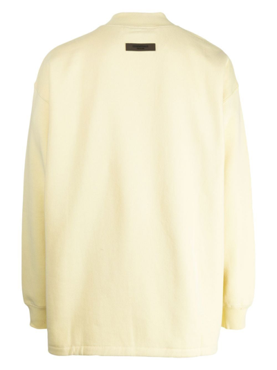 Shop Essentials Crew-neck Long-sleeve Sweatshirt In Gelb