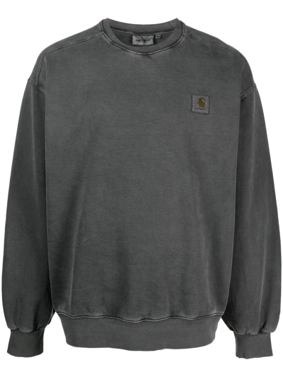 Shop Carhartt Vista Logo-patch Sweatshirt In Grau