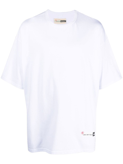 Shop Incotex Logo-print Short-sleeve T-shirt In Weiss