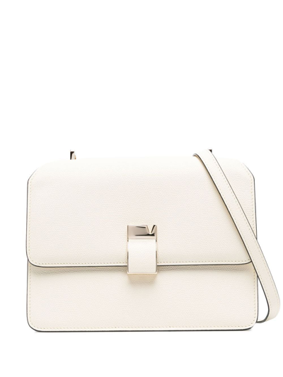 Shop Valextra Nolo Crossbody Bag In Nude