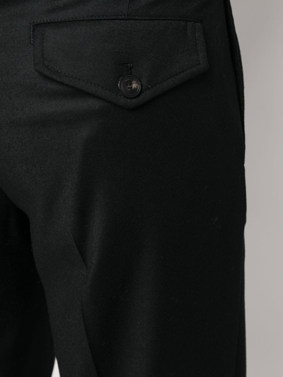 Shop Emporio Armani Straight-leg Trousers In Schwarz