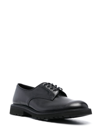 Shop Tricker's Lace-up Leather Derby Shoes In Schwarz