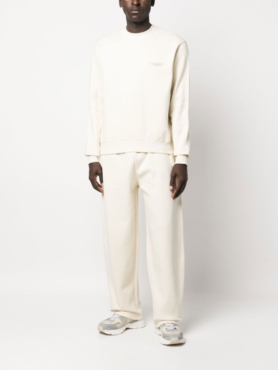 Gmbh Berg Logo-embroidered Organic Sweatshirt In Nude